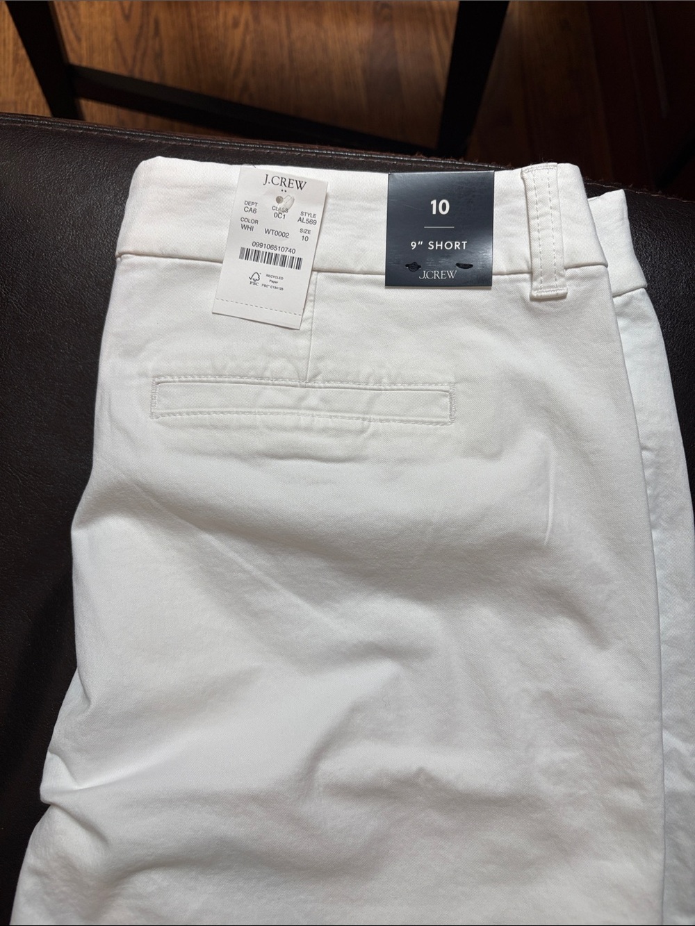 J. Crew White Chino Shorts - 9" Short